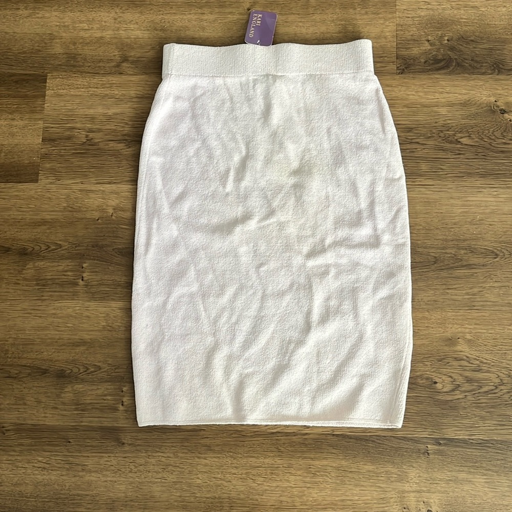 Light Pink Sweater Pencil Skirt